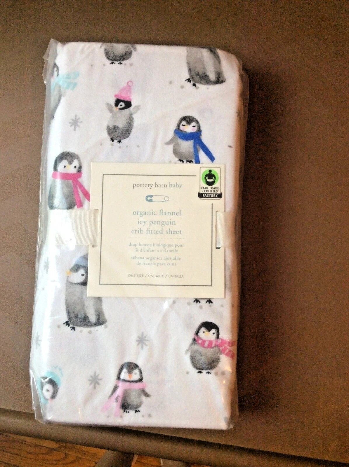Disney Pottery barn Christmas Crib Toddler SHEET baby Holiday gift penguin kid