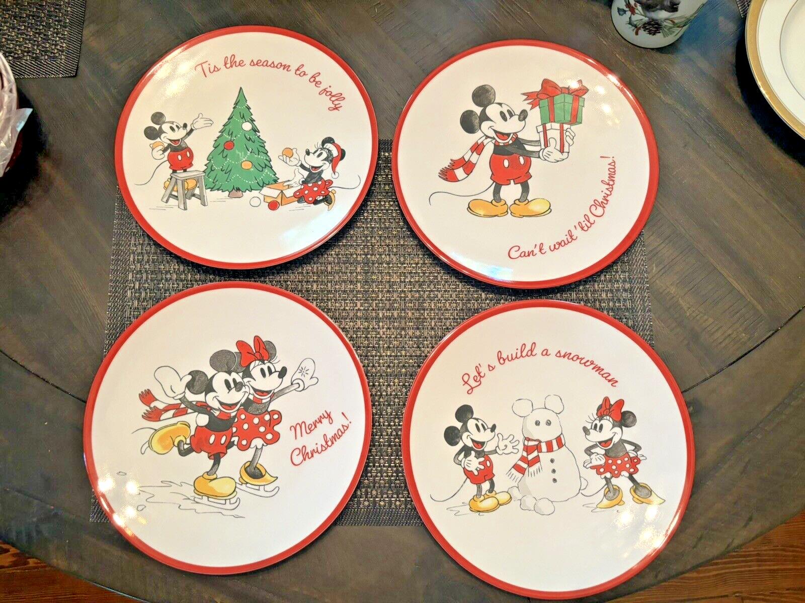 Pottery Barn Dinner Set Christmas Holiday Mickey Mouse Plate Disney party gift