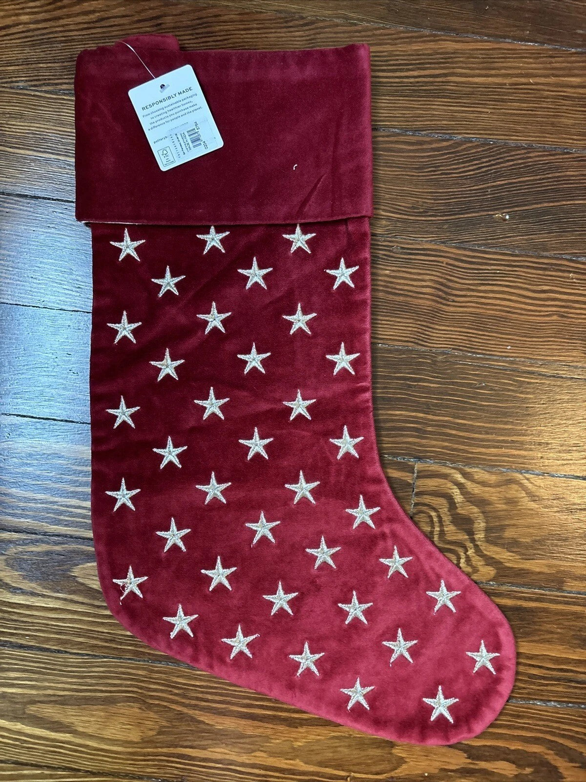 Pottery Barn Holiday Christmas stocking gift party quilted tree Disney