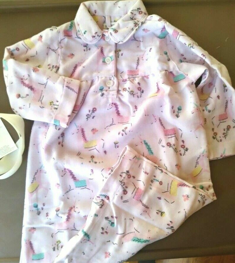 Disney Pottery Barn holiday Girl Night gown Unicorn horse Pajama sleep pj 3T m