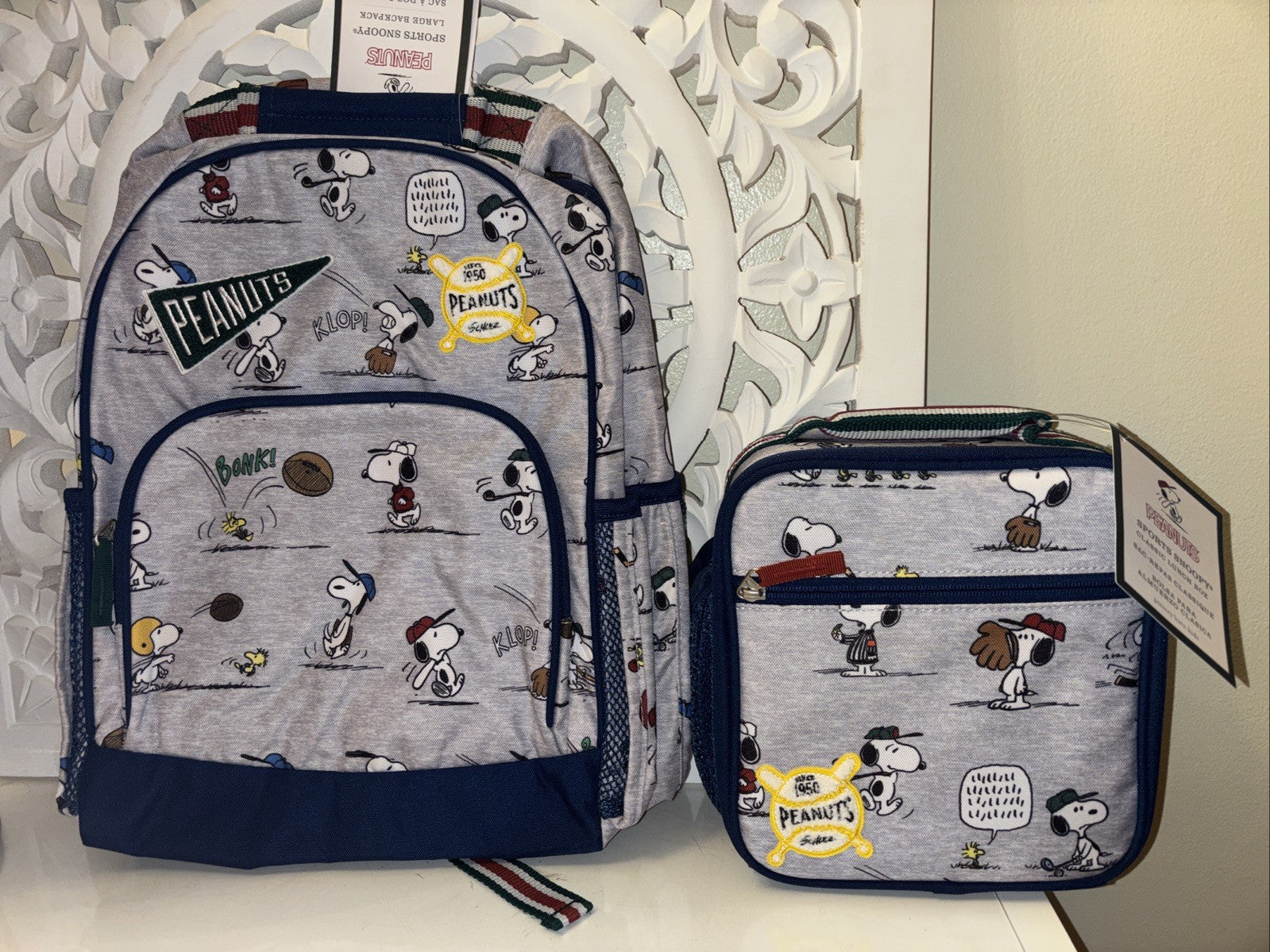 Pottery barn school BACKPACK LUNCH WATER bag Disney SNOOPY Sport travel birthday