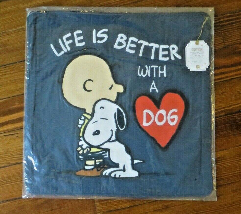 Pottery barn Snoopy school pillow Sham Holiday Gift party Disney kid dog heart a