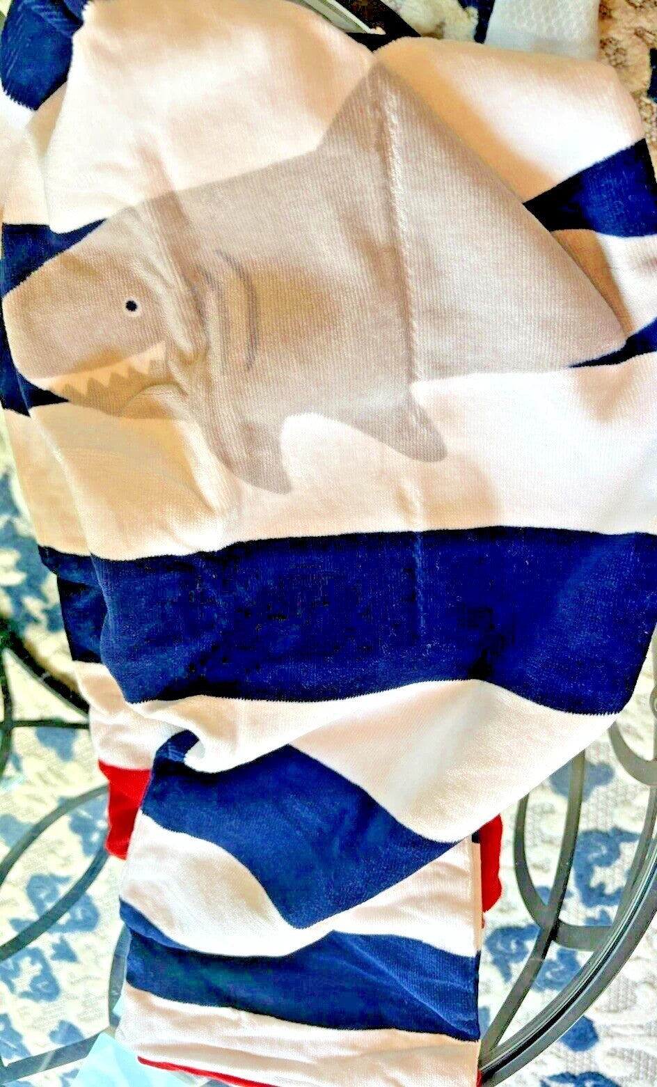Pottery Barn bath pool towel shark fish beach baby school travel birthday gift