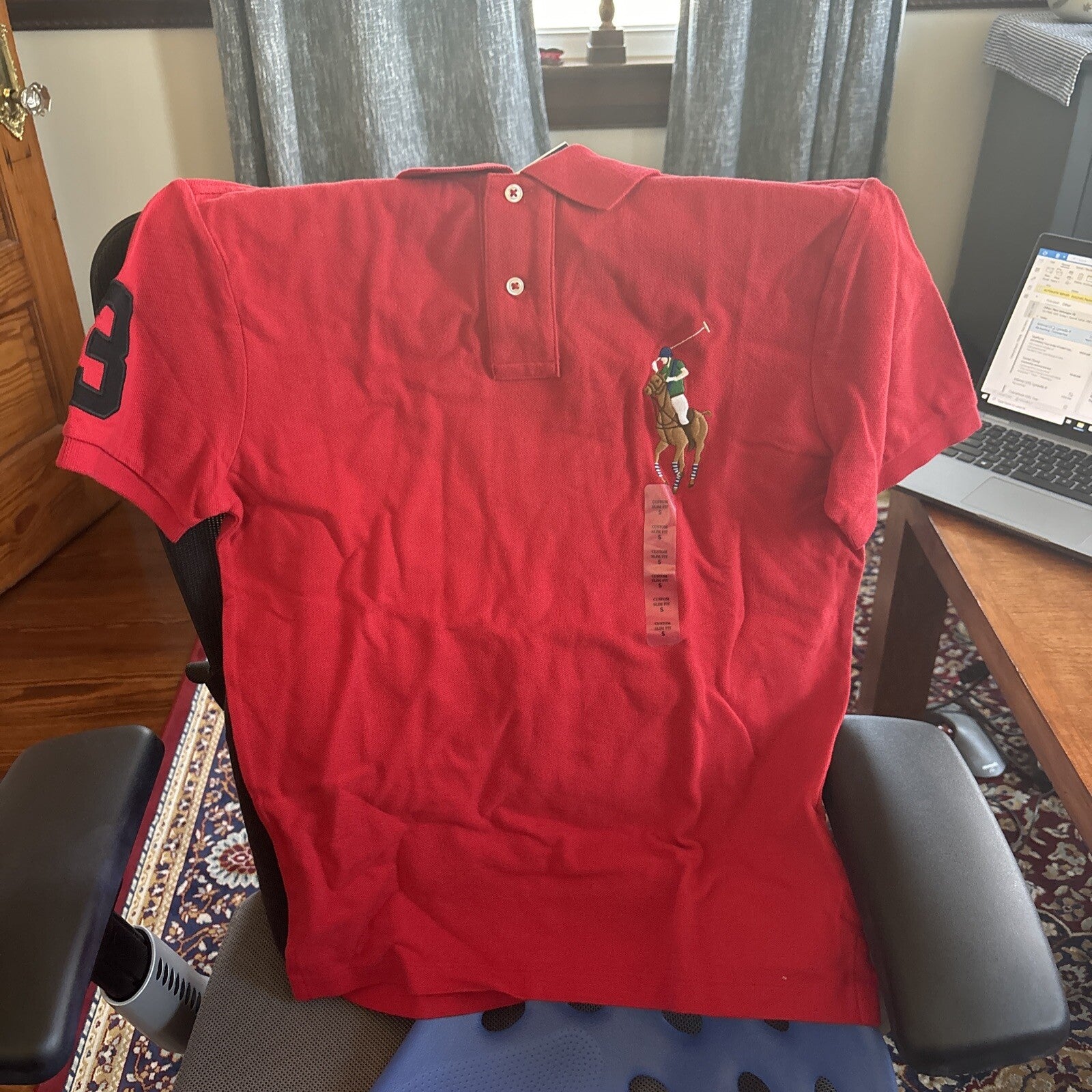 Ralph Lauren polo shirt jersey stripe small Disney school college holiday $119 [