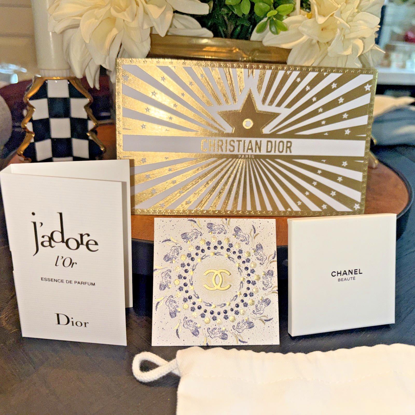 Chanel DIOR J'ADORE Perfume Bag Limited Edition holiday gift wedding Gold Card