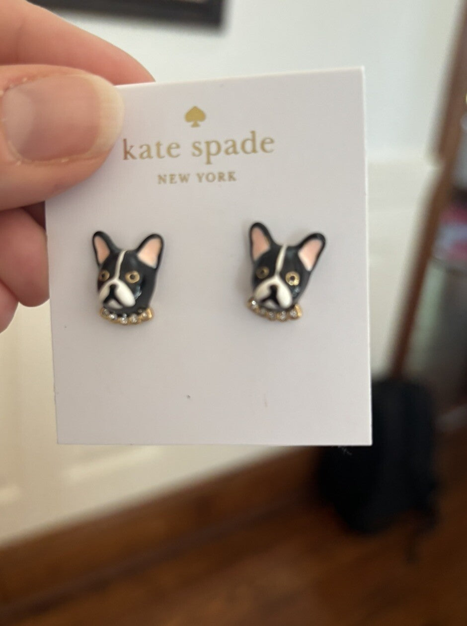 Kate Spade earrings gold Disney girl birthday school teen gift mom holiday dog -