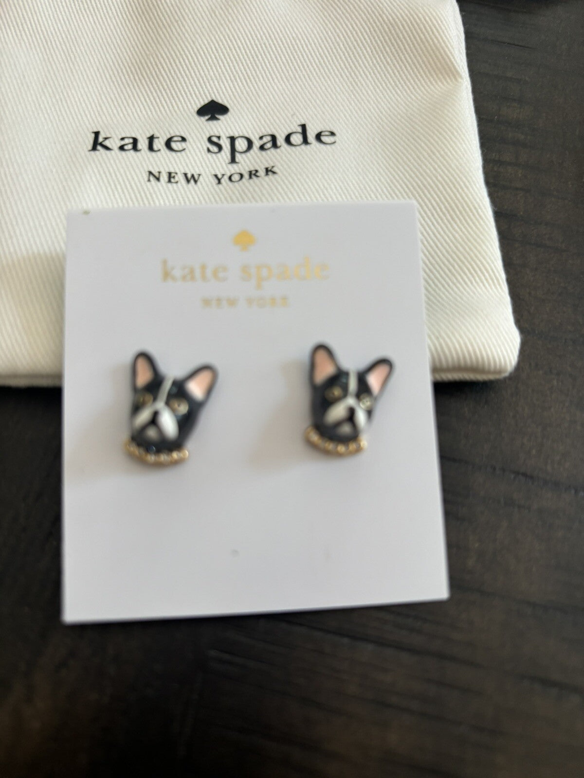 Kate Spade earrings gold Disney girl birthday school teen gift mom holiday dog -