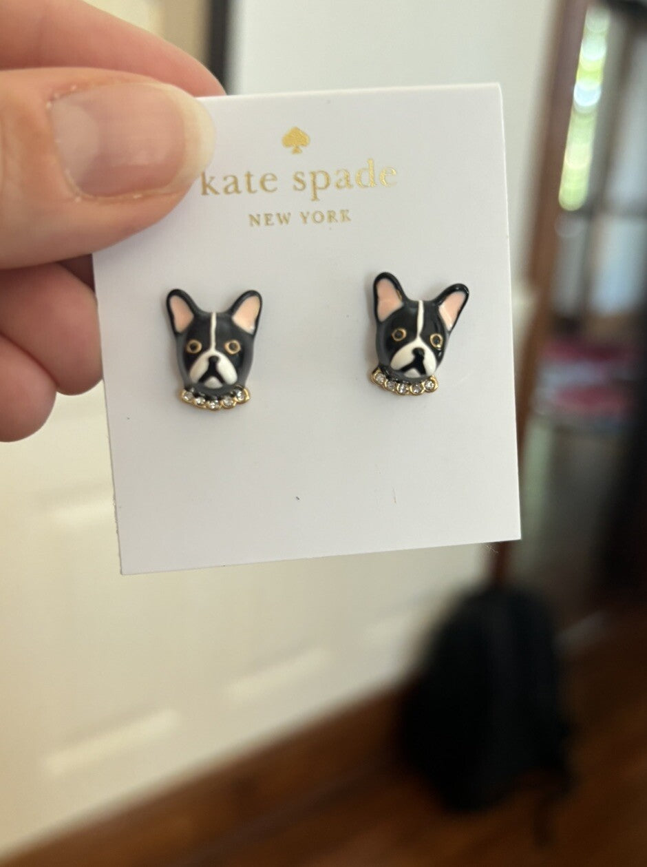 Kate Spade earrings gold Disney girl birthday school teen gift mom holiday dog -