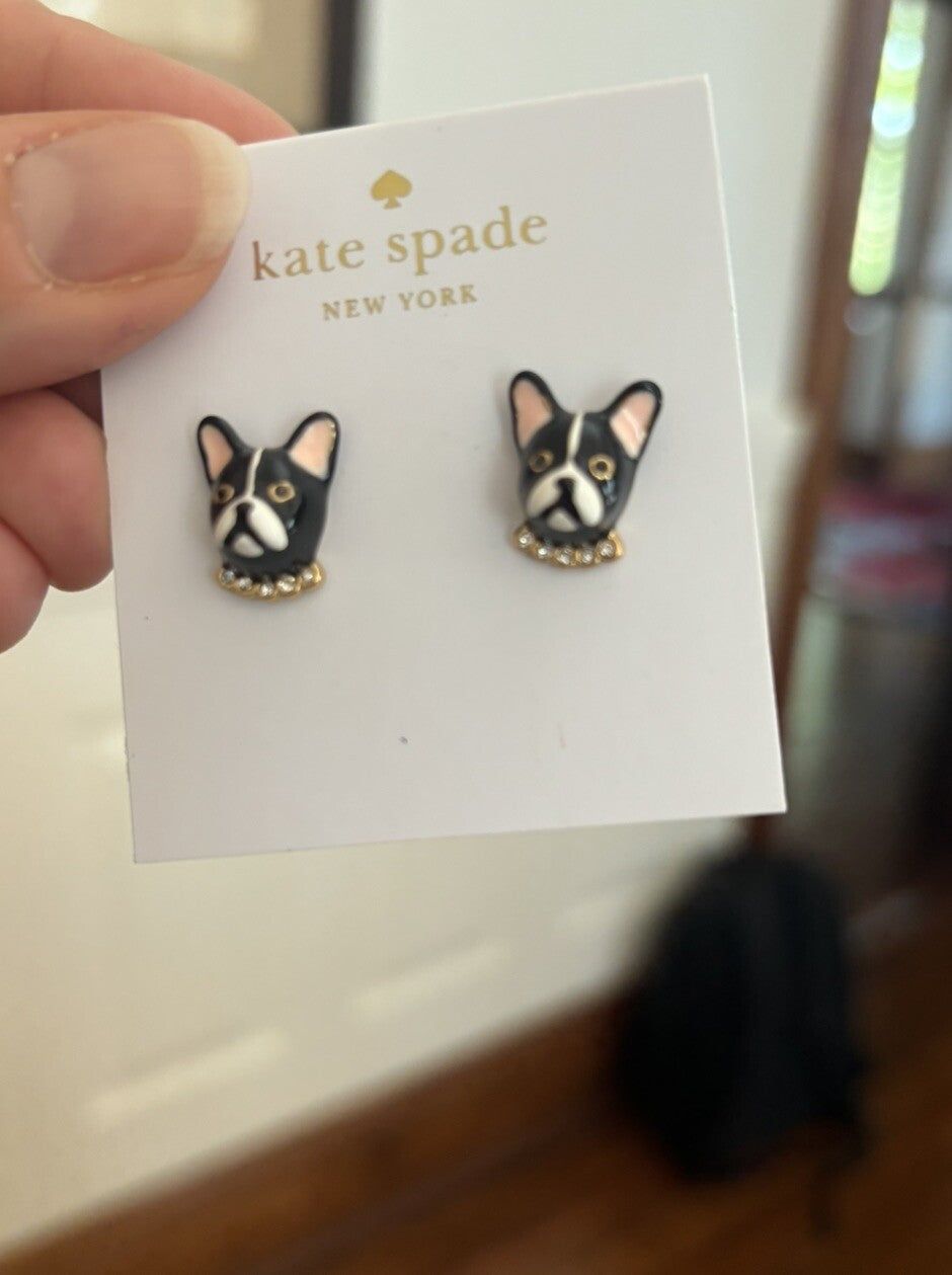 Kate Spade earrings gold Disney girl birthday school teen gift mom holiday dog -