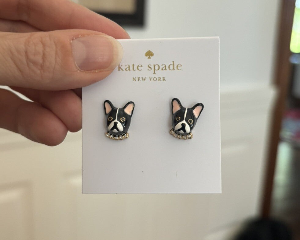 Kate Spade earrings gold Disney girl birthday school teen gift mom holiday dog -