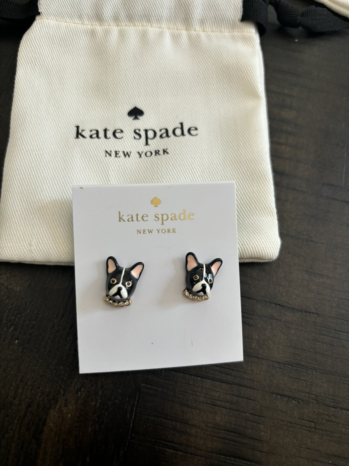 Kate Spade earrings gold Disney girl birthday school teen gift mom holiday dog -