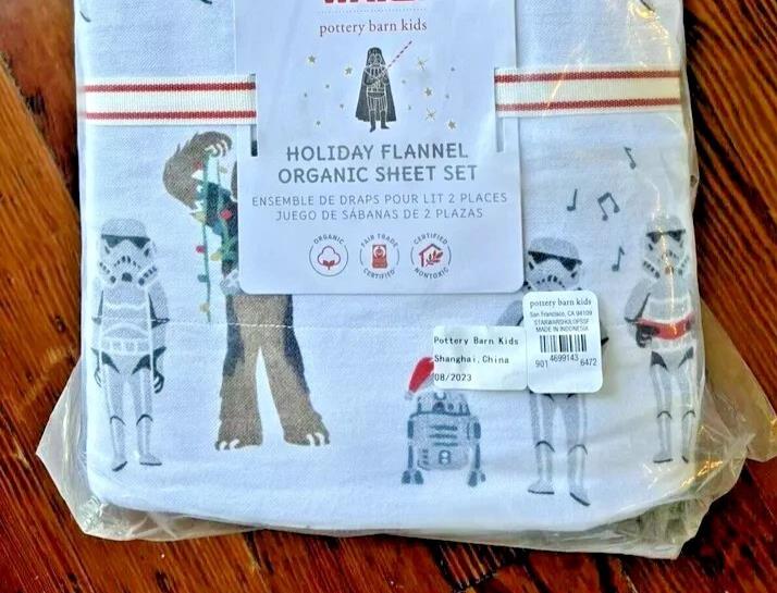pottery barn Holiday Disney Star wars birthday kid Christmas SHEET SET FULL 4PC