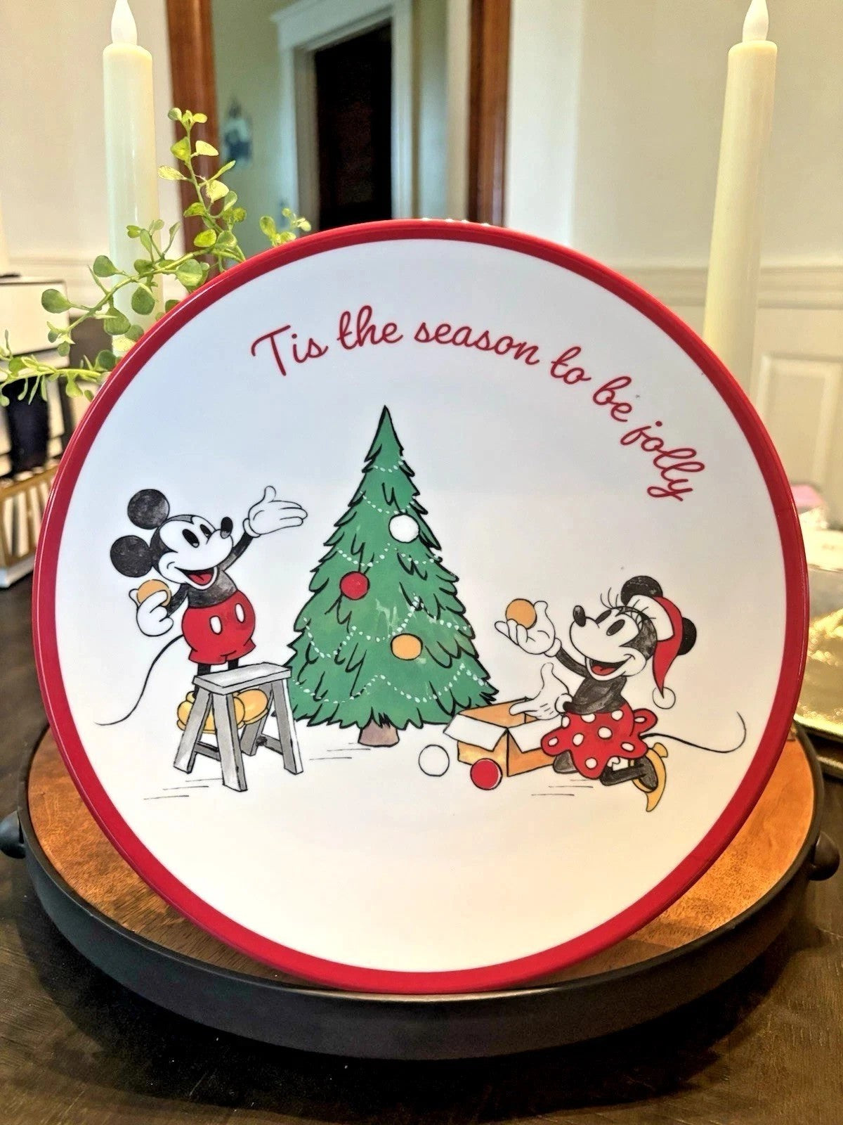 Pottery Barn DINNER SET holiday Mickey Mouse party school Disney Plate gift Kid