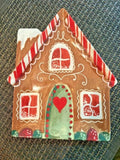 Pottery Barn Christmas Gingerbread Plate house holiday Candy Cane party SET 4