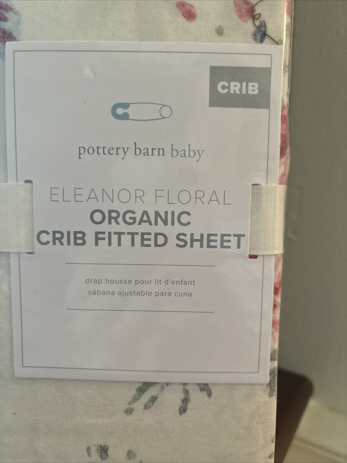 Disney Pottery Barn CRIB TODDLER bed SHEET baby Floral holiday Christmas gift m