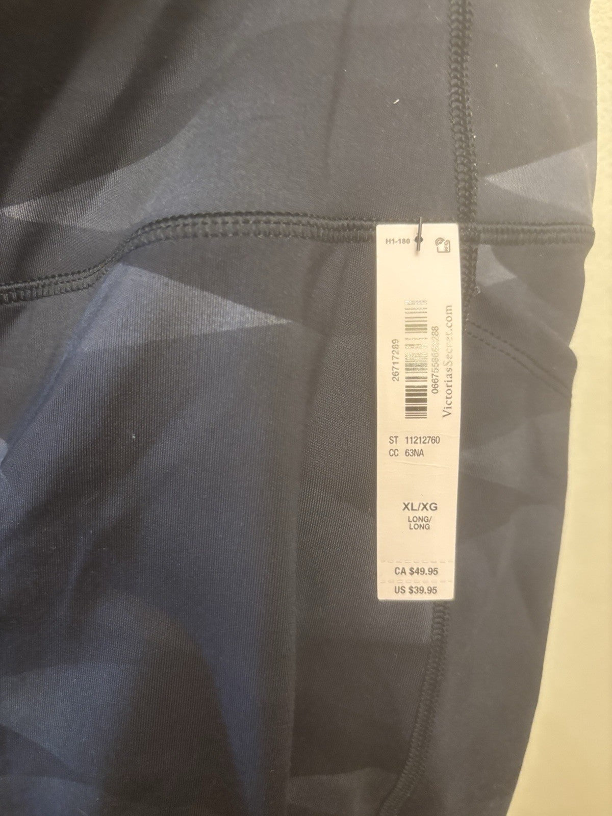 PINK Victoria’s Secret Yoga Leggings Black XL workout travel holiday new 1