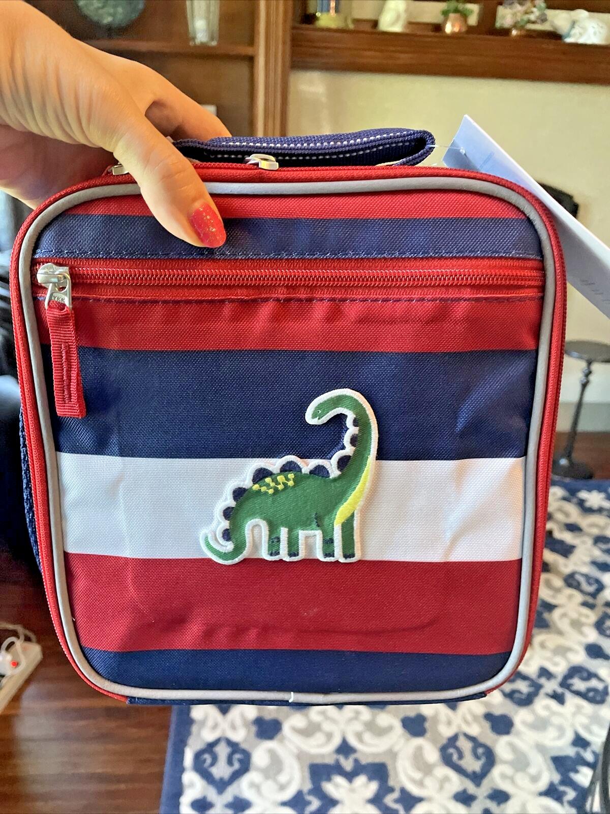 Pottery barn Disney LUNCH BOX bag School Dinosaur stripe Jurassic pre k n