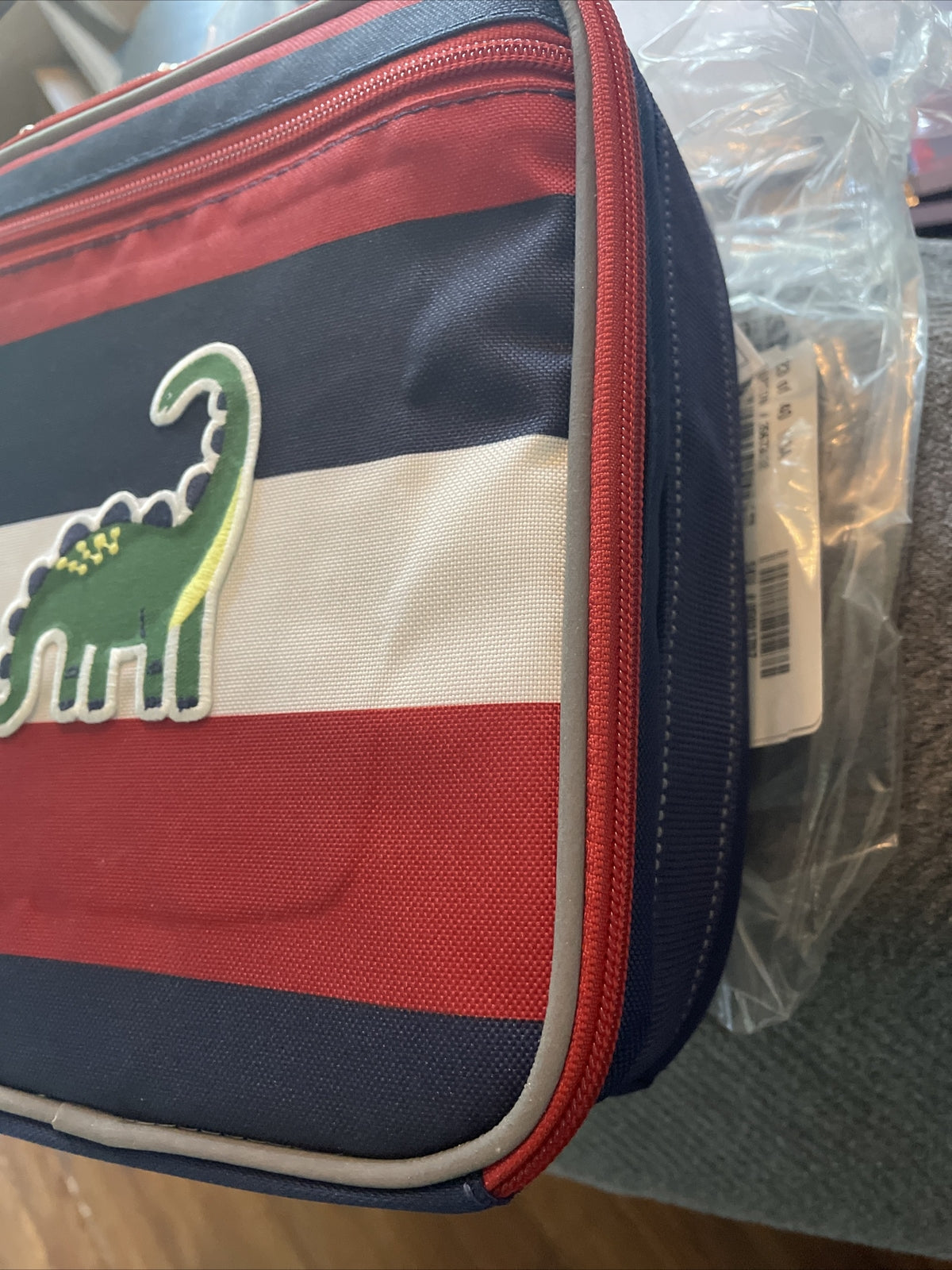 Pottery barn Disney LUNCH BOX bag School Dinosaur stripe Jurassic pre k n