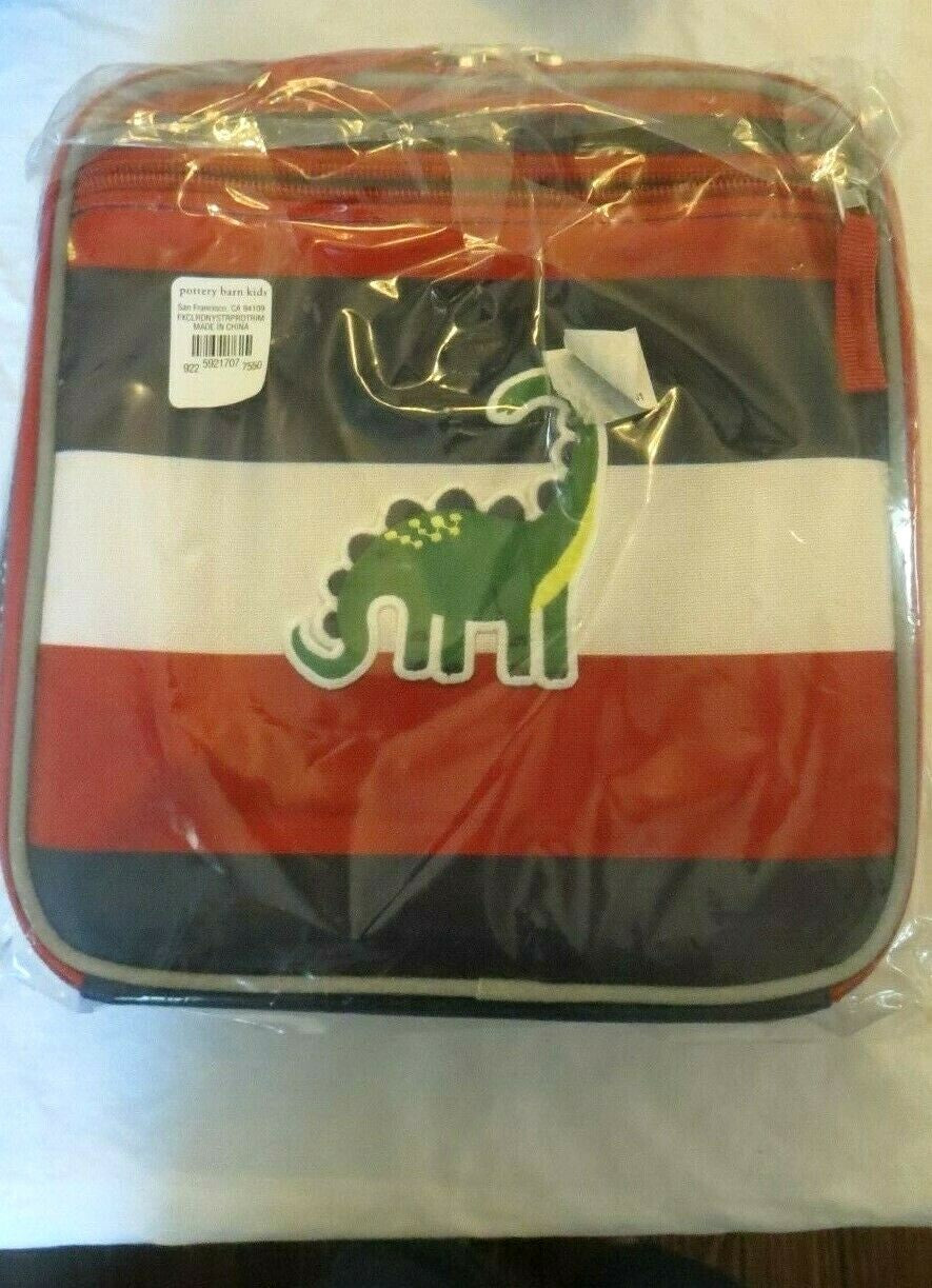 Pottery barn Disney LUNCH BOX bag School Dinosaur stripe Jurassic pre k n