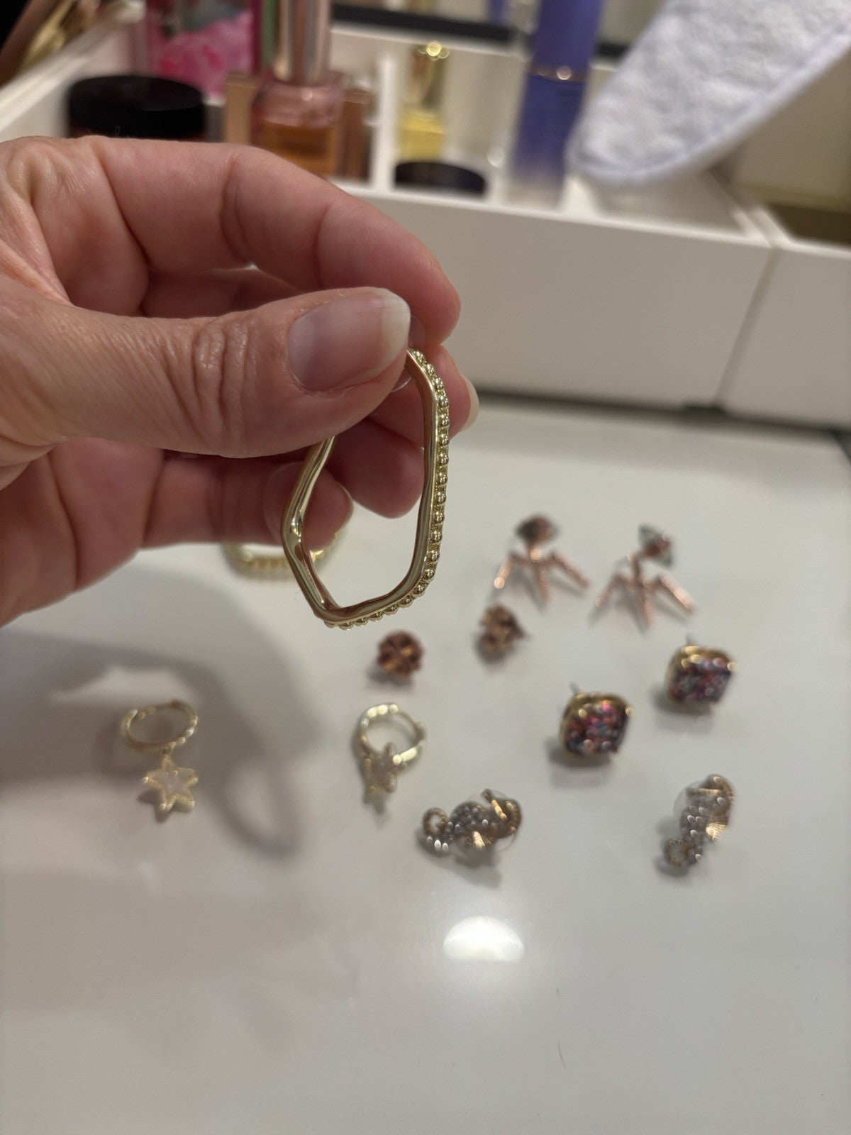 Kate Spade Kendra Scott TORY BURCH EARRING SET GIFT teen gold hoop rose girl .