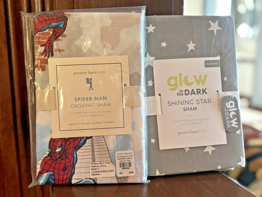 Pottery Barn Marvel Avengers Spiderman Thor Holiday  STAR Pillow SHAM  Disney n