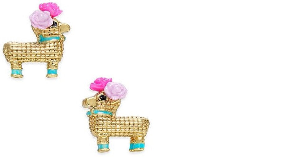 Kate Spade holiday Post earrings + BAG unicorn gold birthday School party GIFT 1