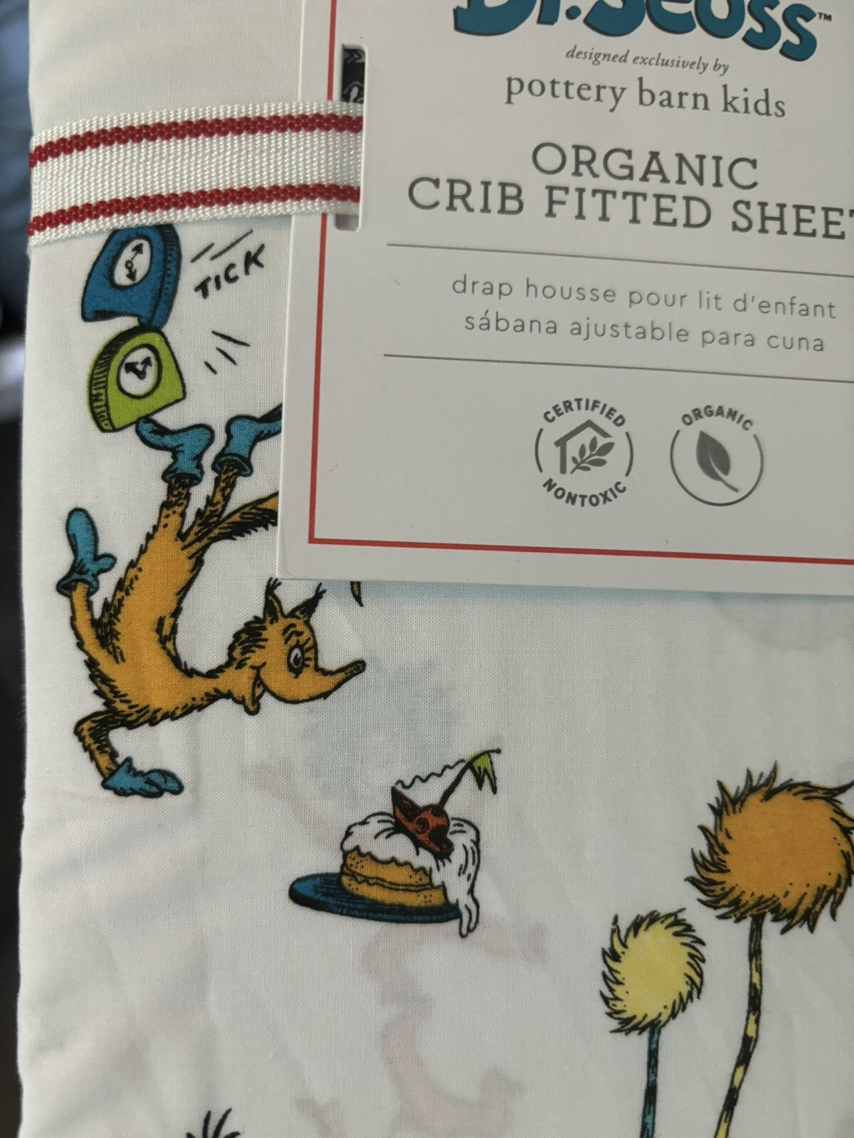 Pottery barn Disney Toddler SHEET baby crib Seuss Holiday Gift school pre-k  q