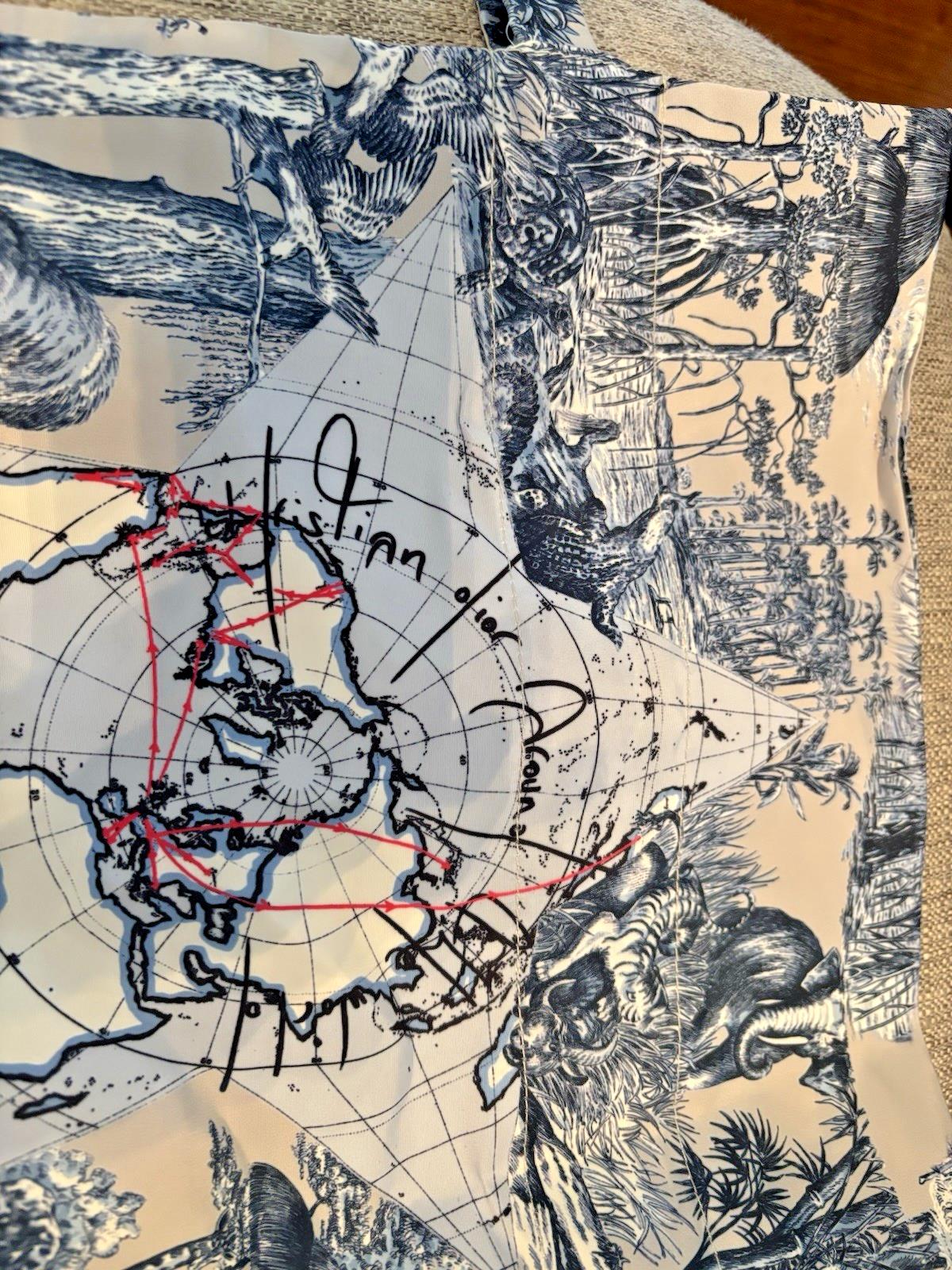 Dior Gift Set Gift Box Perfume Map world bag holiday birthday wedding travel kit