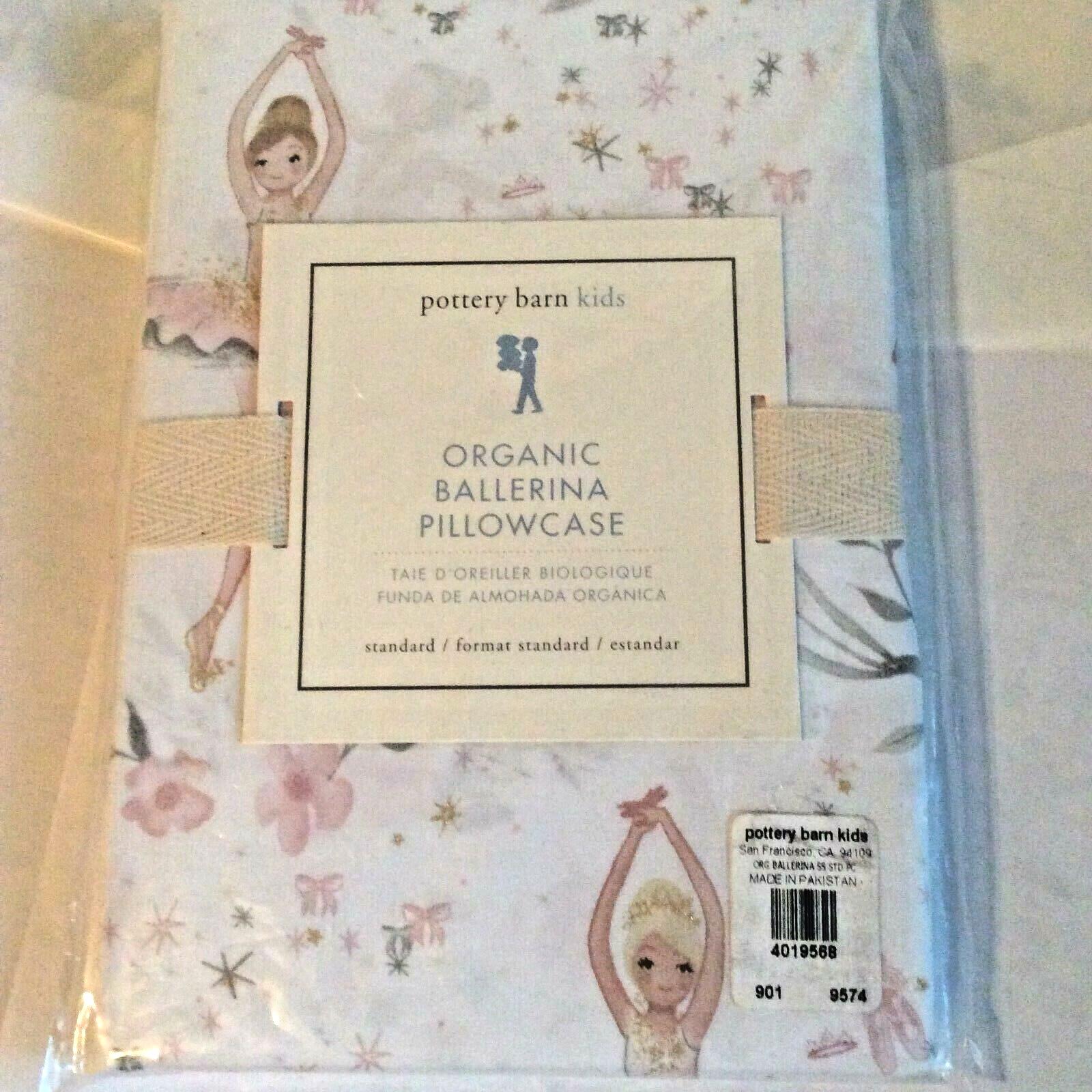 Pottery Barn kid Ballerina Dance pillowcase Disney princess ballet pink girl new