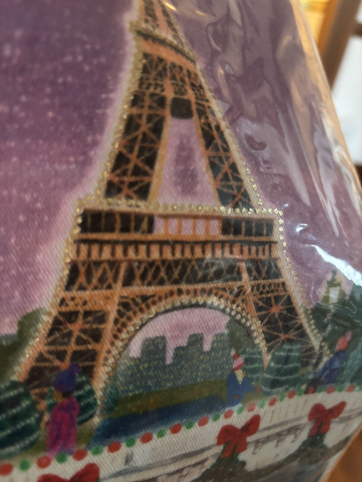 Anthropology holiday kitchen hand towel Snowman city party winter birthday mom m