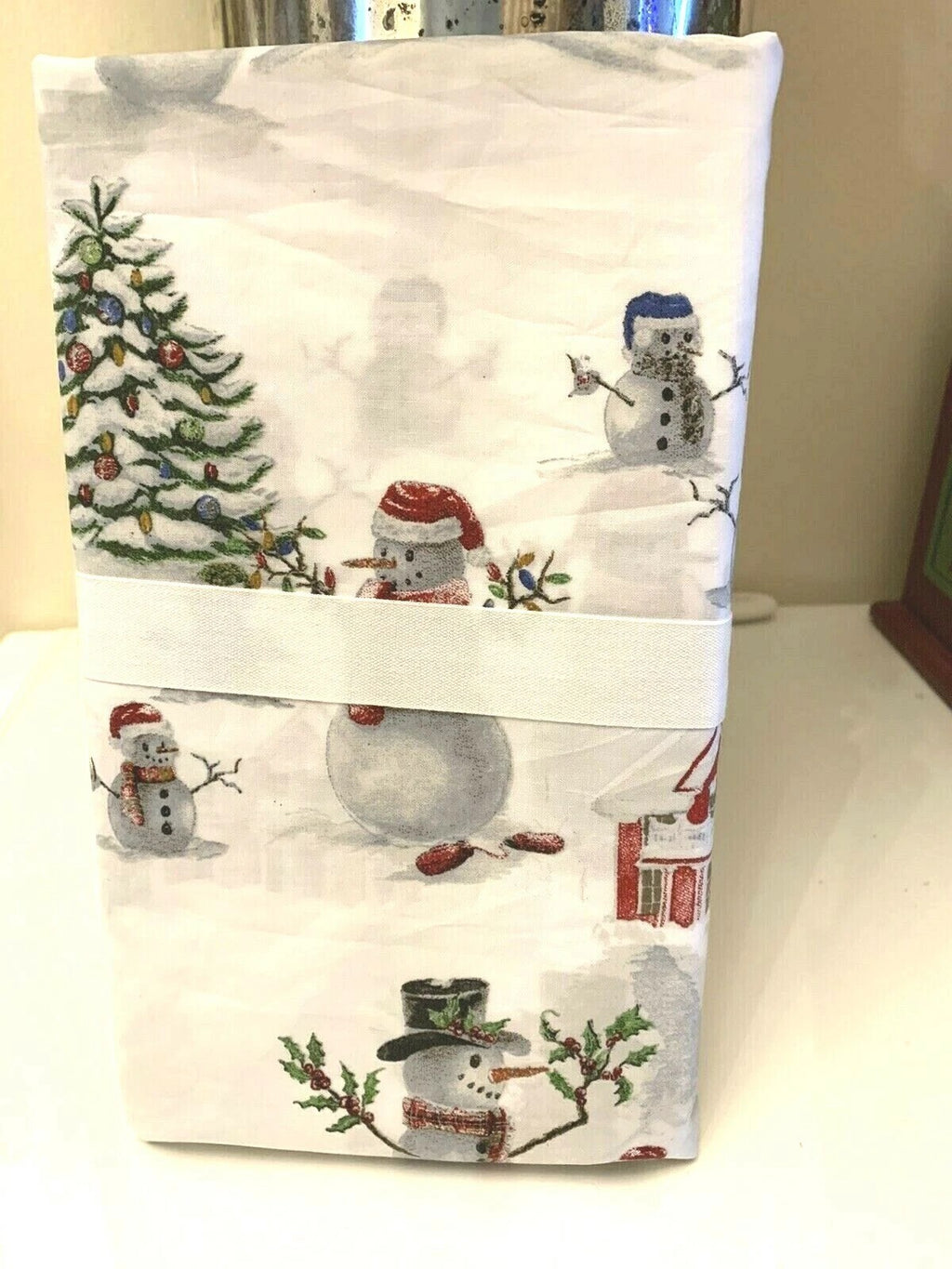 Pottery Barn holiday Snowman nutcracker Pillowcase KING Christmas party SET 2
