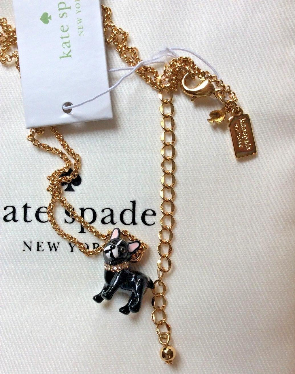 Kate Spade Necklace Disney holiday mom Dog gold puppy birthday gift party teen "