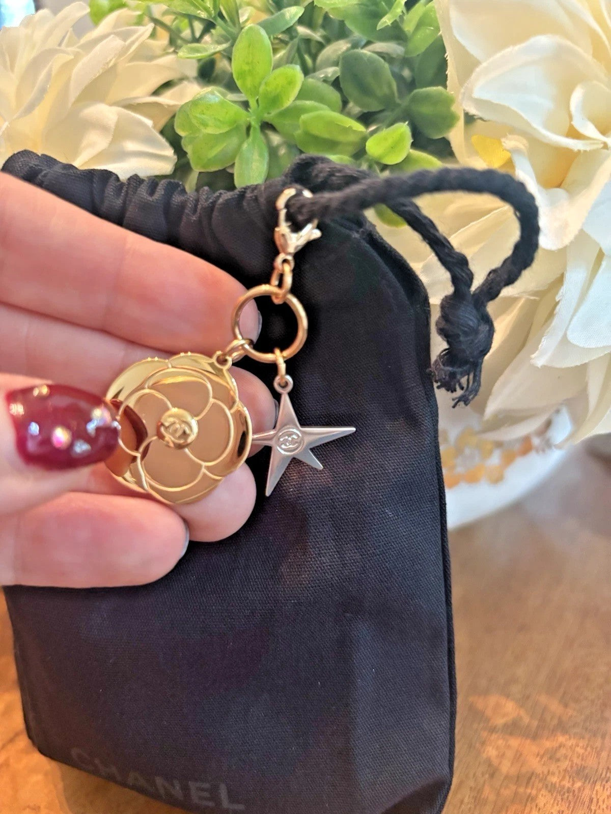 Chanel Novelty Charm Gold Key charm holiday Christmas wedding gift purse clip