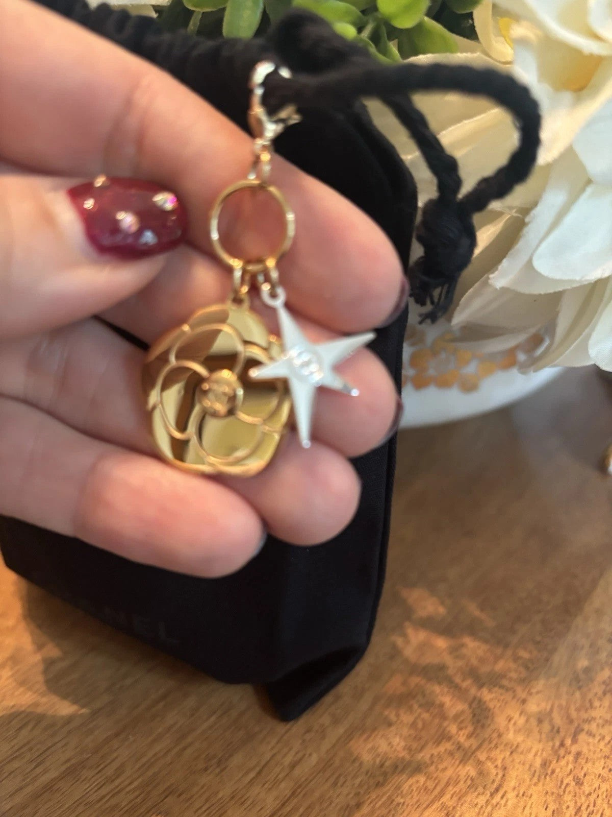 Chanel Novelty Charm Gold Key charm holiday Christmas wedding gift purse clip