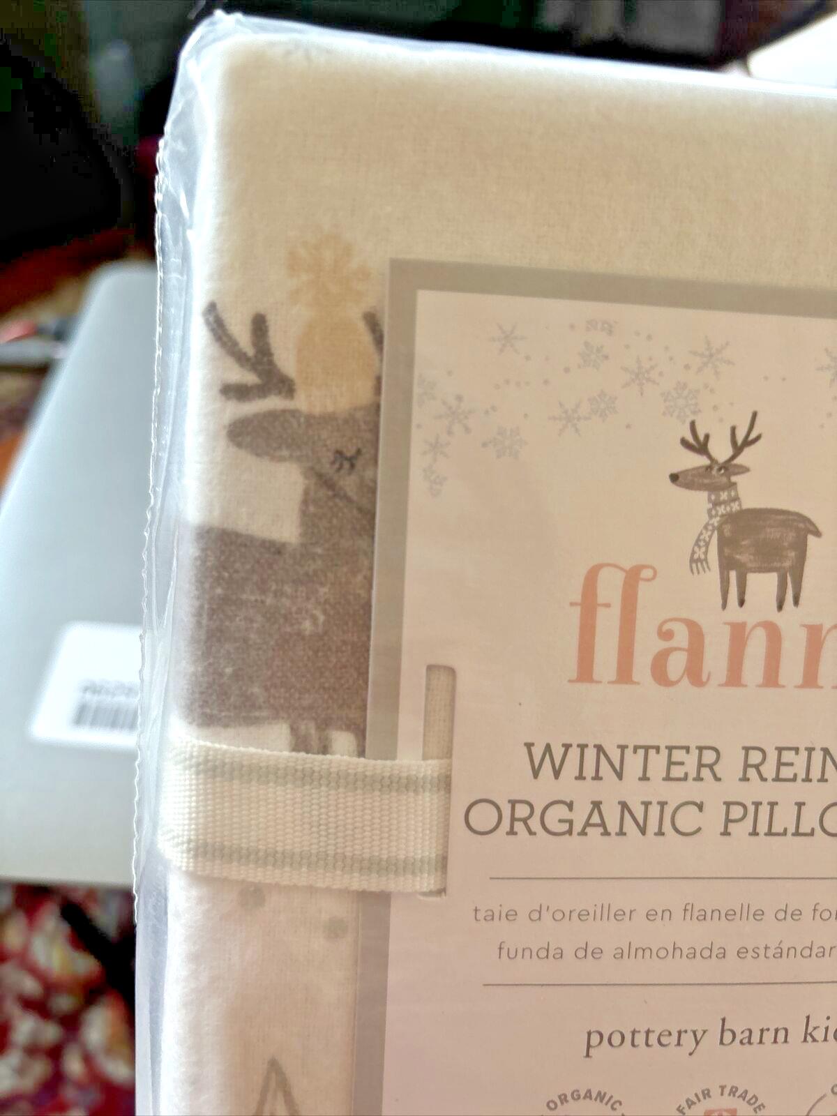 Pottery Barn Holiday Reindeer Christmas gift Birthday Deer Rudolph Pillowcase .