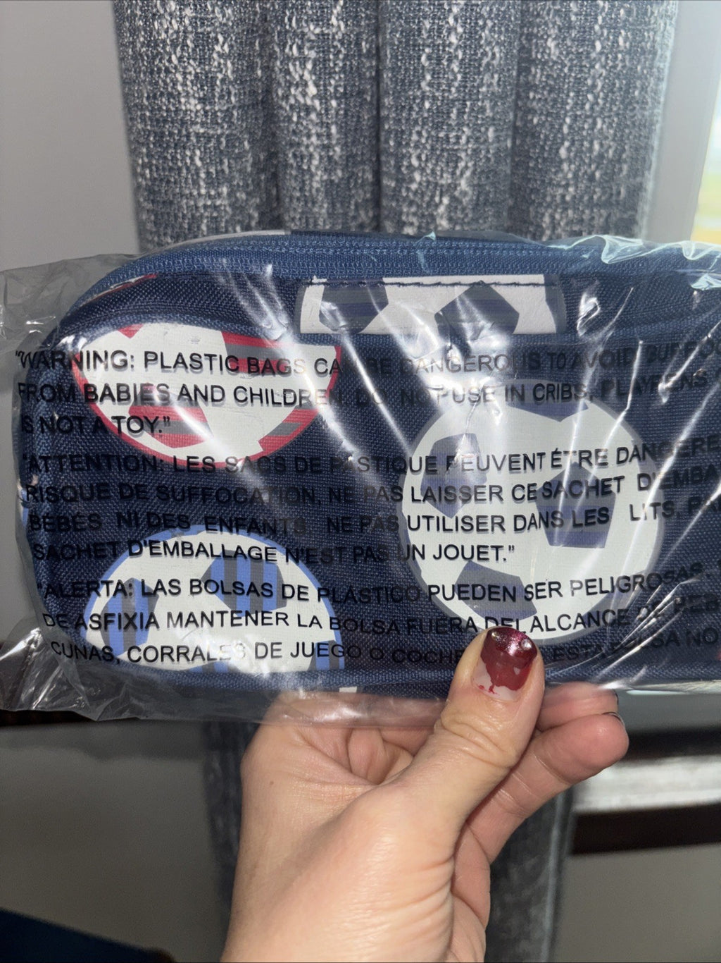 School Pottery Barn Soccer ?? Ball Sport ZIP PENCIL CASE BAG superhero boy Gift