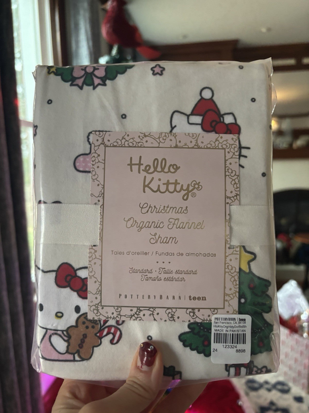 Pottery Barn Disney pillow sham HELLO KITTY Holiday gift party birthday Girl bow