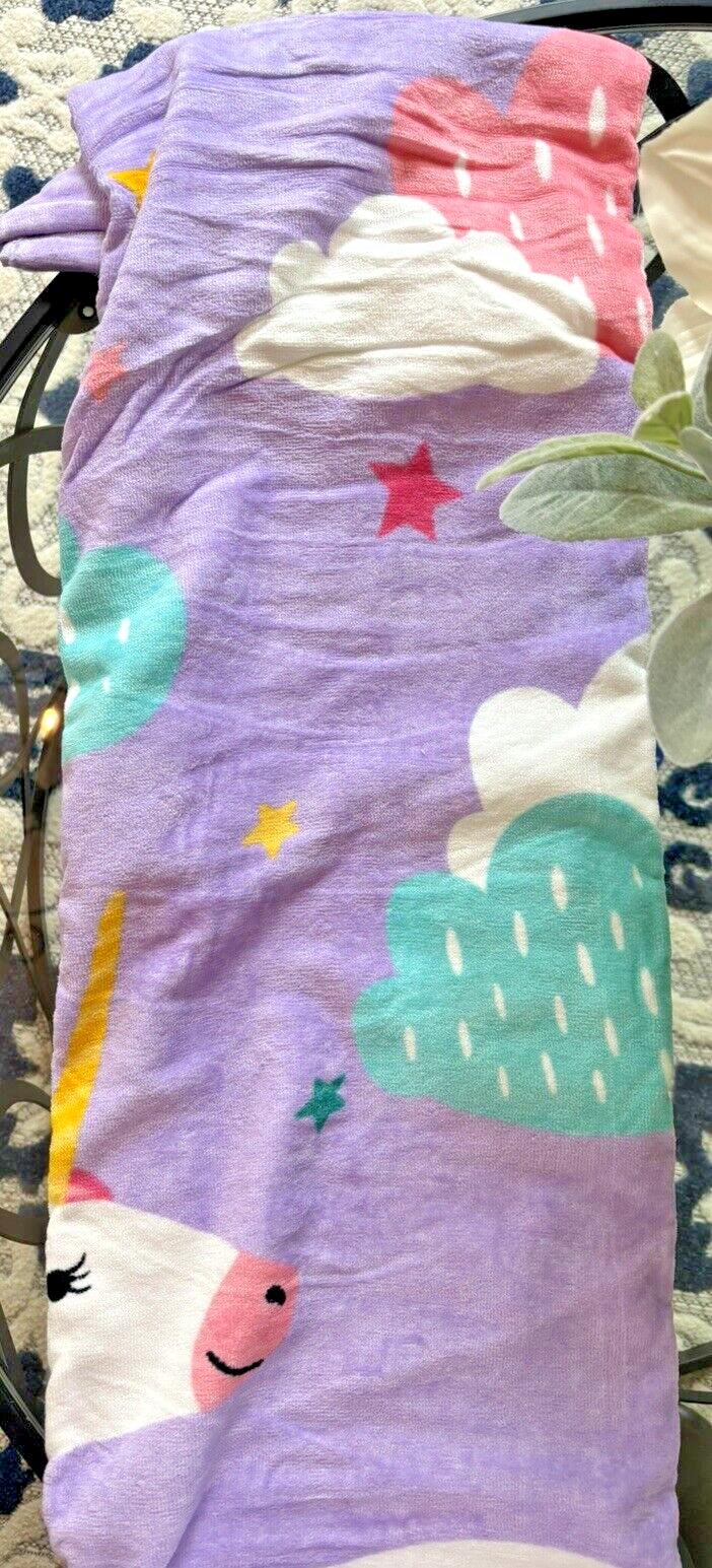 Pottery barn Disney BATH towel kid Beach UNICORN RAINBOW pool Travel girl r