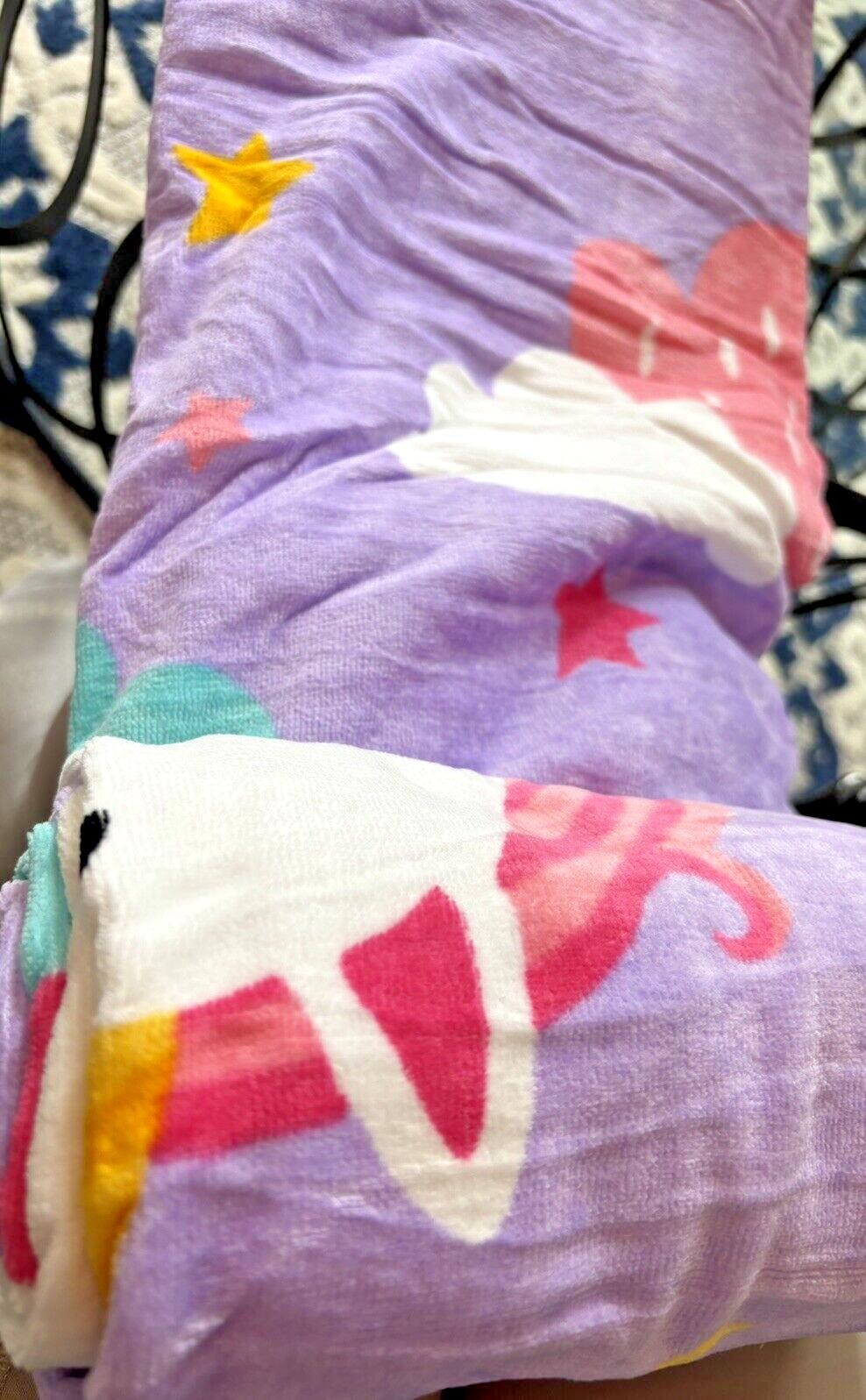 Pottery barn Disney BATH towel kid Beach UNICORN RAINBOW pool Travel girl r