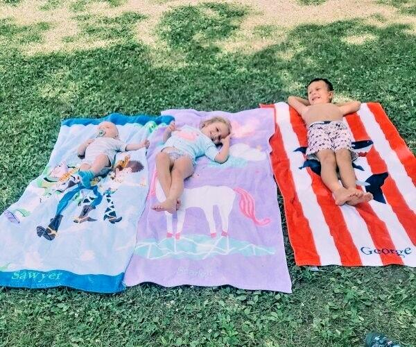 Pottery barn Disney BATH towel kid Beach UNICORN RAINBOW pool Travel girl r