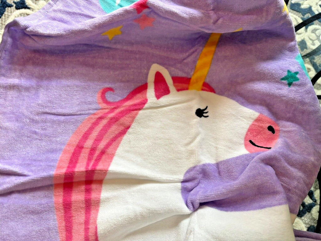 Pottery barn Disney BATH towel kid Beach UNICORN RAINBOW pool Travel girl r