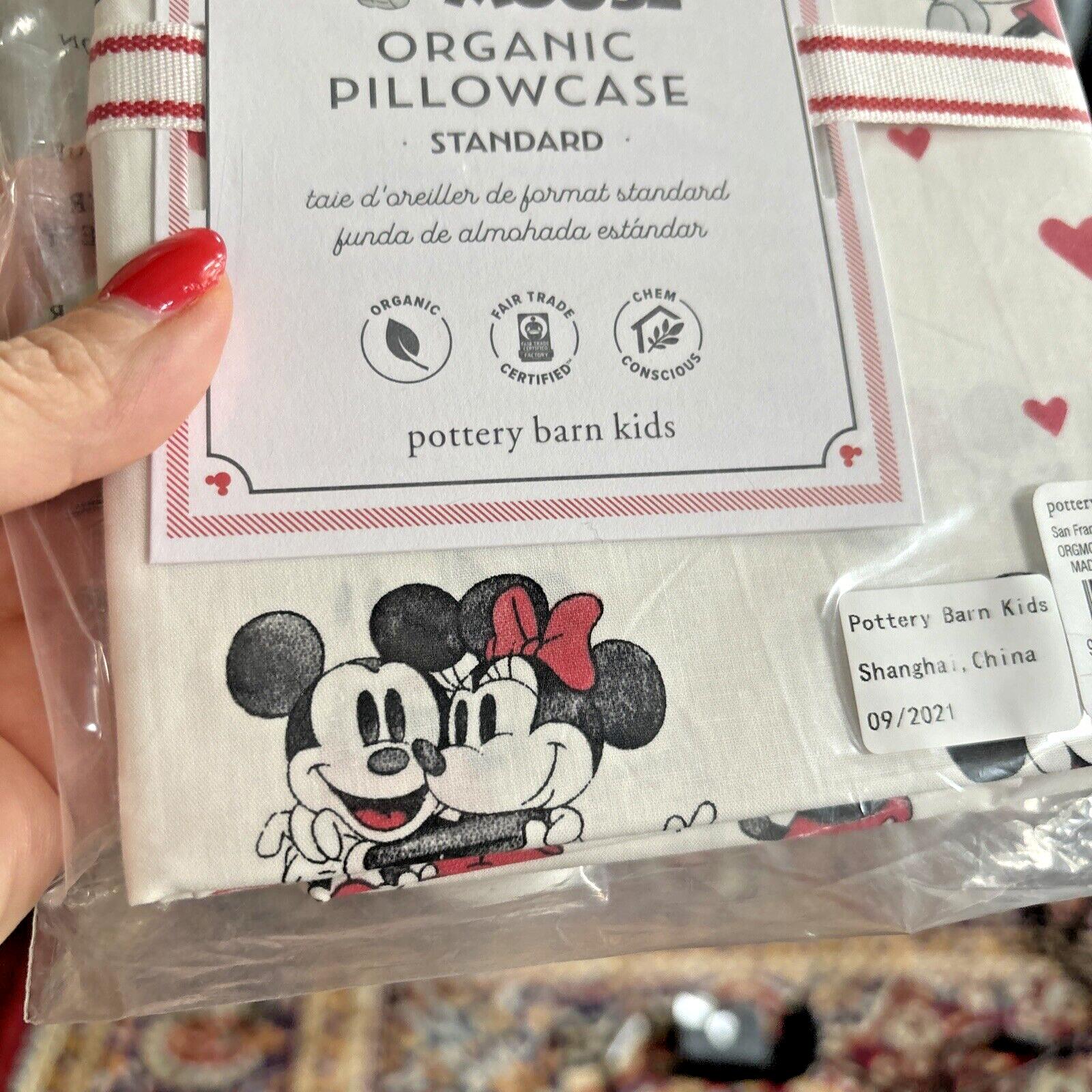 Disney Pottery Barn Mickey Minnie Mouse Peanuts Snoopy holiday Pillowcase kids