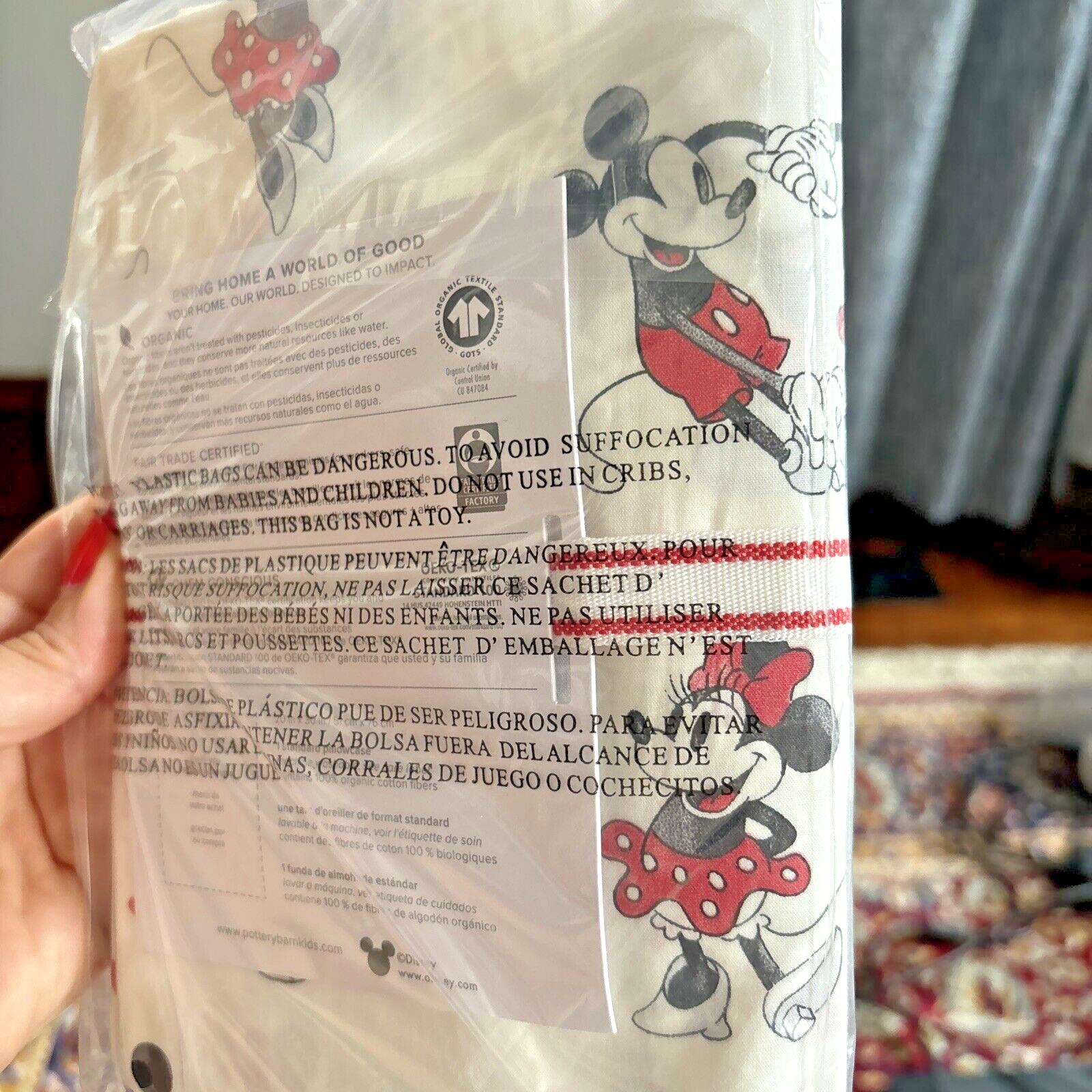 Disney Pottery Barn Mickey Minnie Mouse Peanuts Snoopy holiday Pillowcase kids