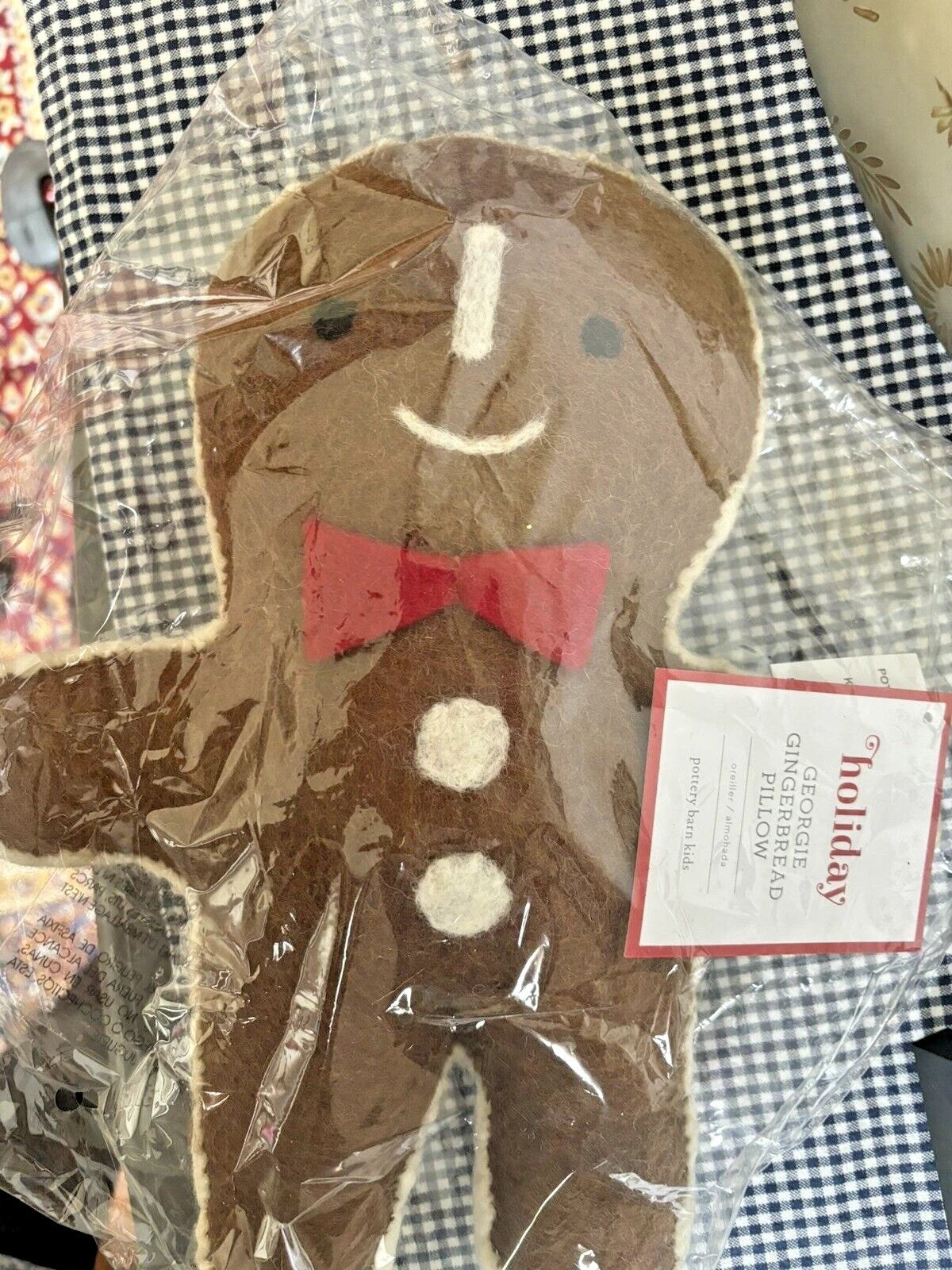 Pottery Barn Christmas holiday Gingerbread house Pillow birthday gift Rifle SET