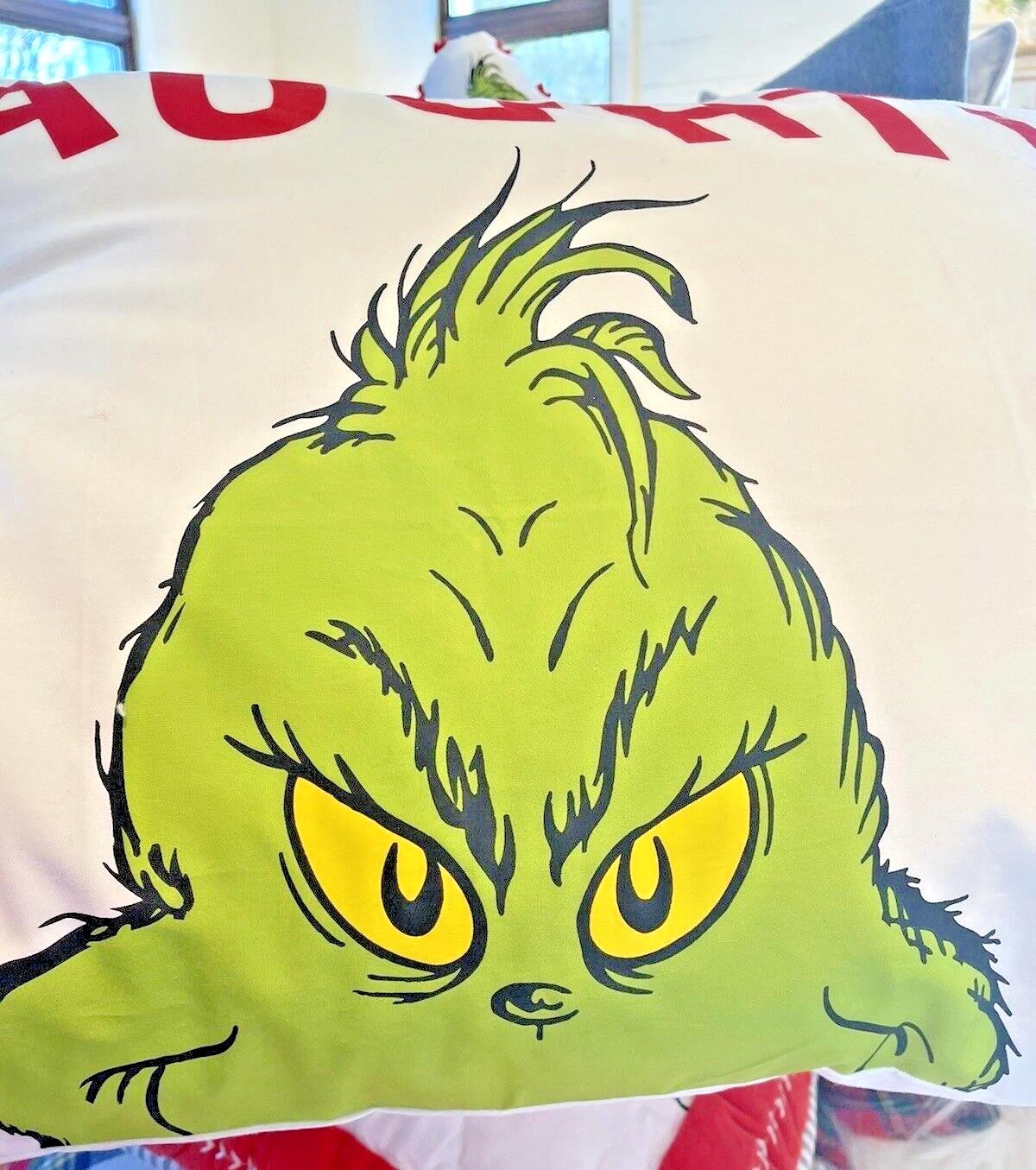 pottery barn Holiday Pillowcase GRINCH Christmas Disney Birthday Gift kid SET 2