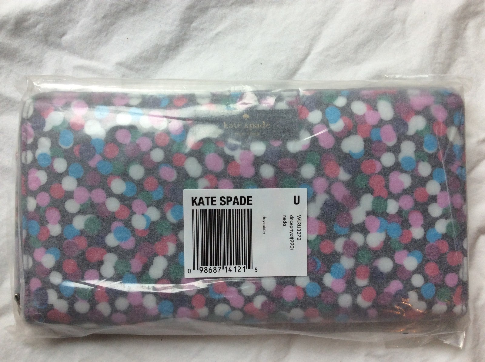 Kate Spade wallet holiday Disney PARTY DOT birthday teen travel Rainbow .