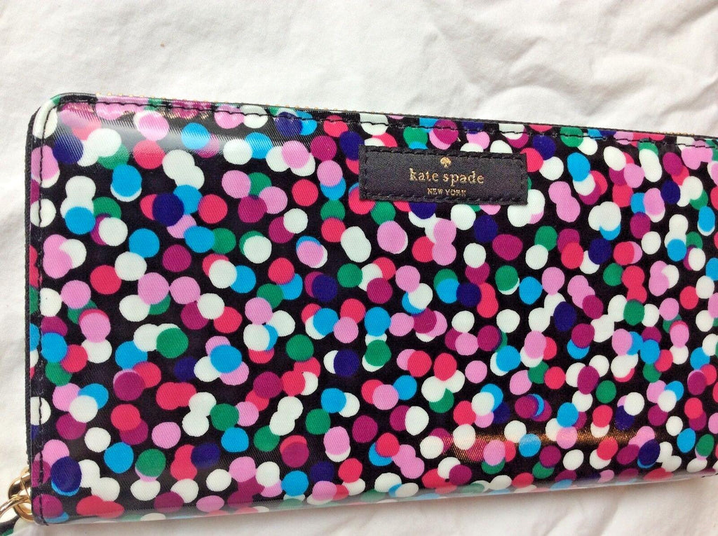 Kate Spade wallet holiday Disney PARTY DOT birthday teen travel Rainbow .