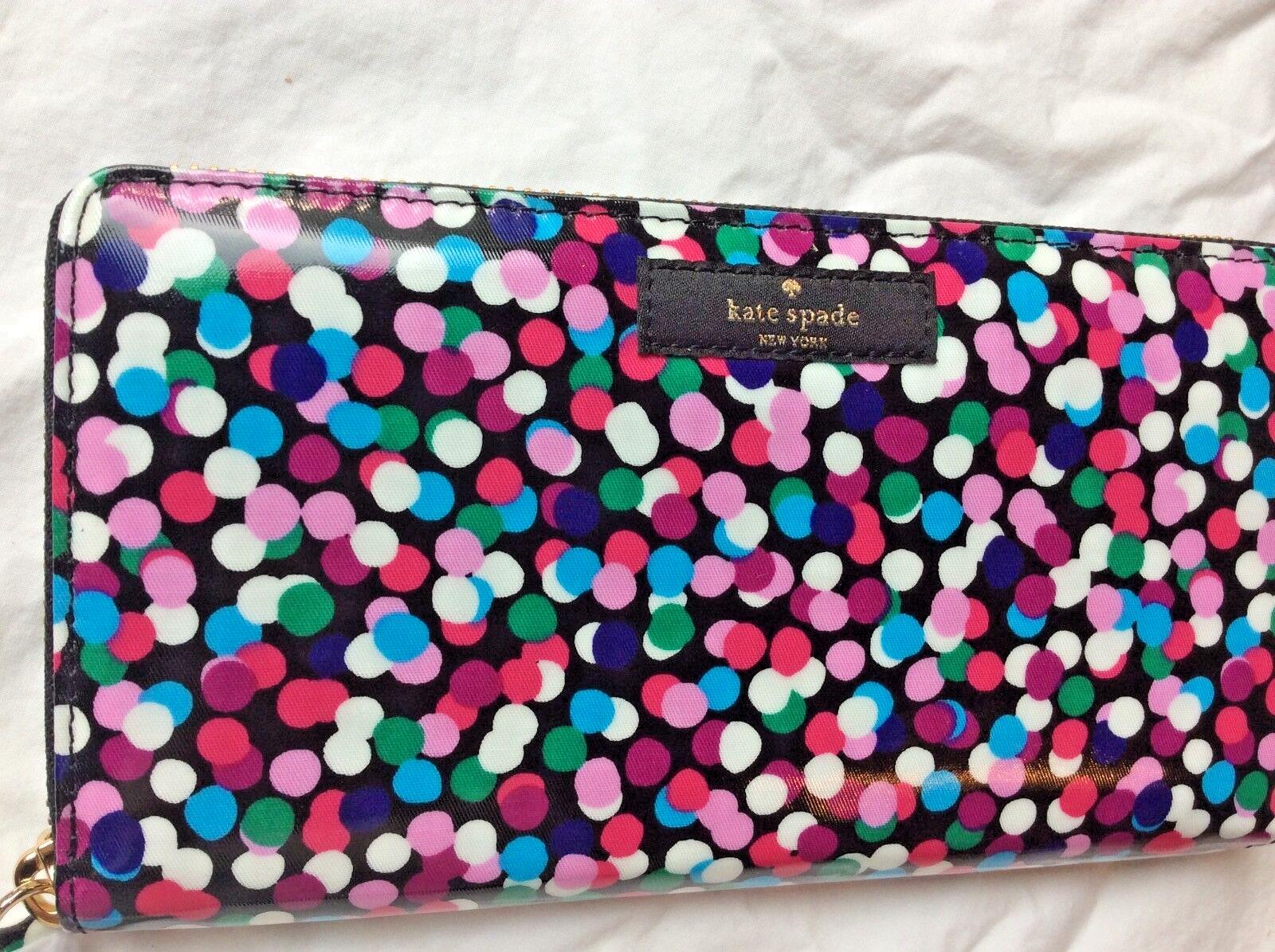 Kate Spade wallet holiday Disney PARTY DOT birthday teen travel Rainbow .