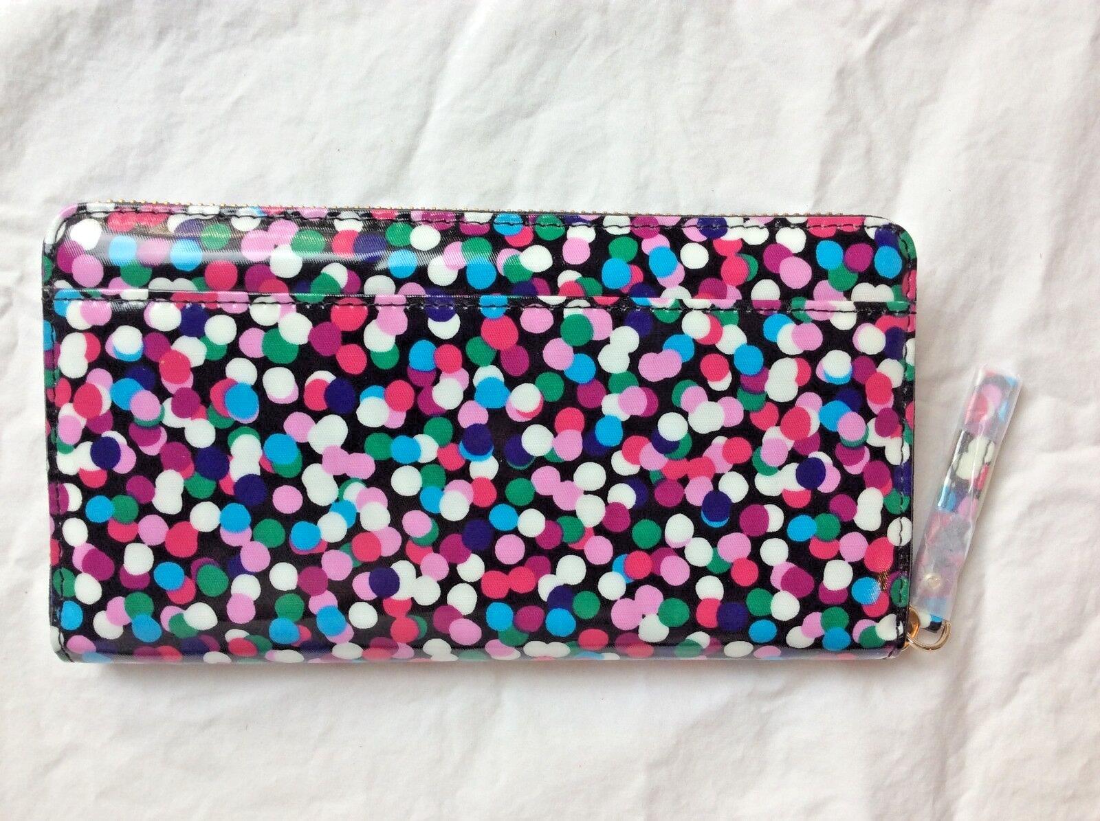 Kate Spade wallet holiday Disney PARTY DOT birthday teen travel Rainbow .