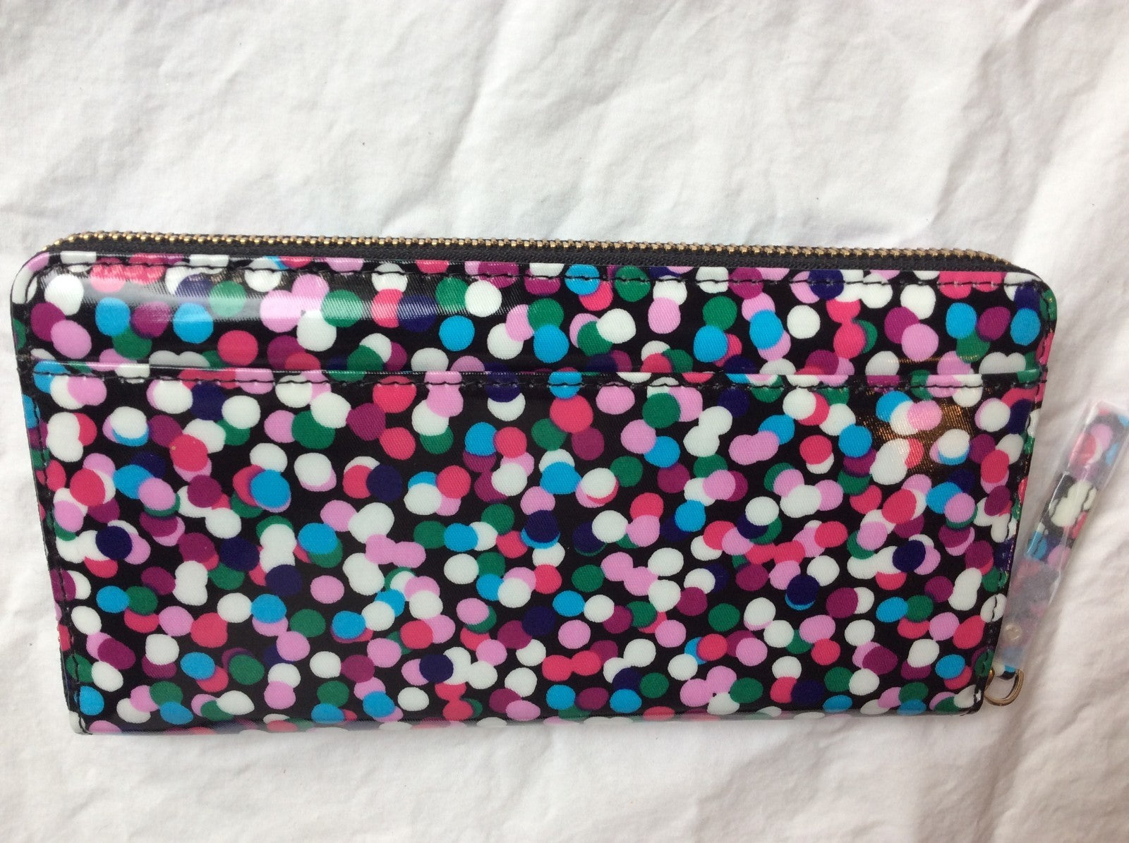 Kate Spade wallet holiday Disney PARTY DOT birthday teen travel Rainbow .